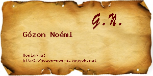 Gózon Noémi névjegykártya